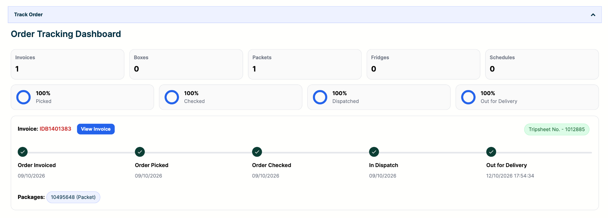 Order Tracking Dashboard